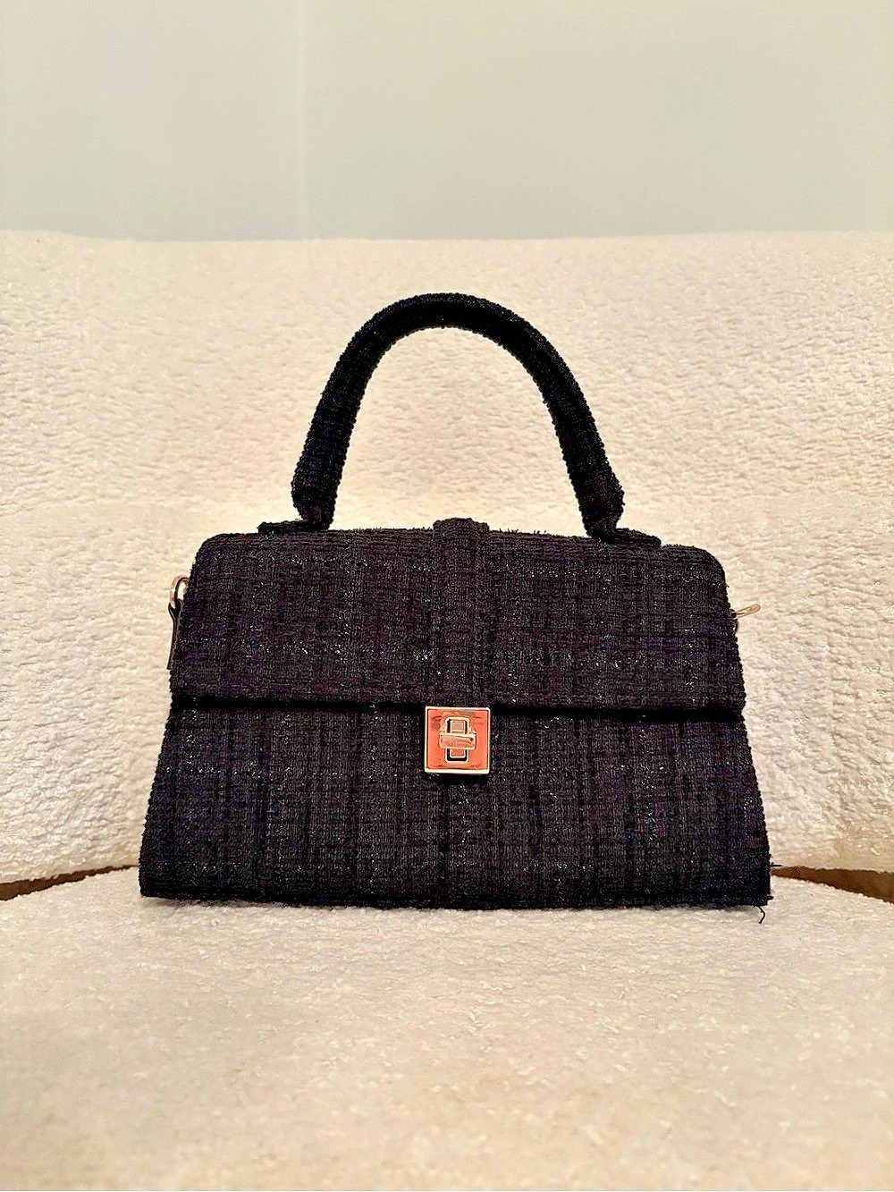 H&M Black Top Handle Bag